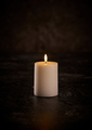 Kubbelys med 3D LED-flamme H10 cm